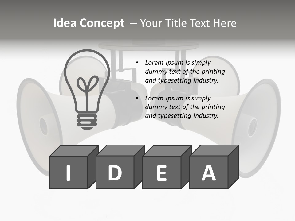 Announcement Audio Powerful PowerPoint Template