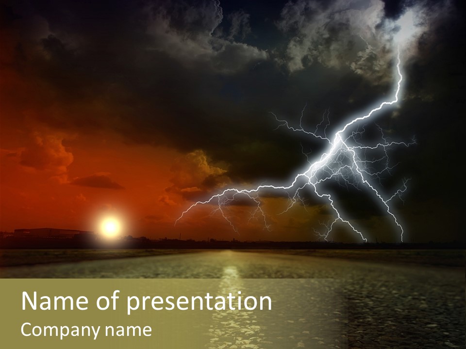 Land Cape Roadway Contra T Country PowerPoint Template