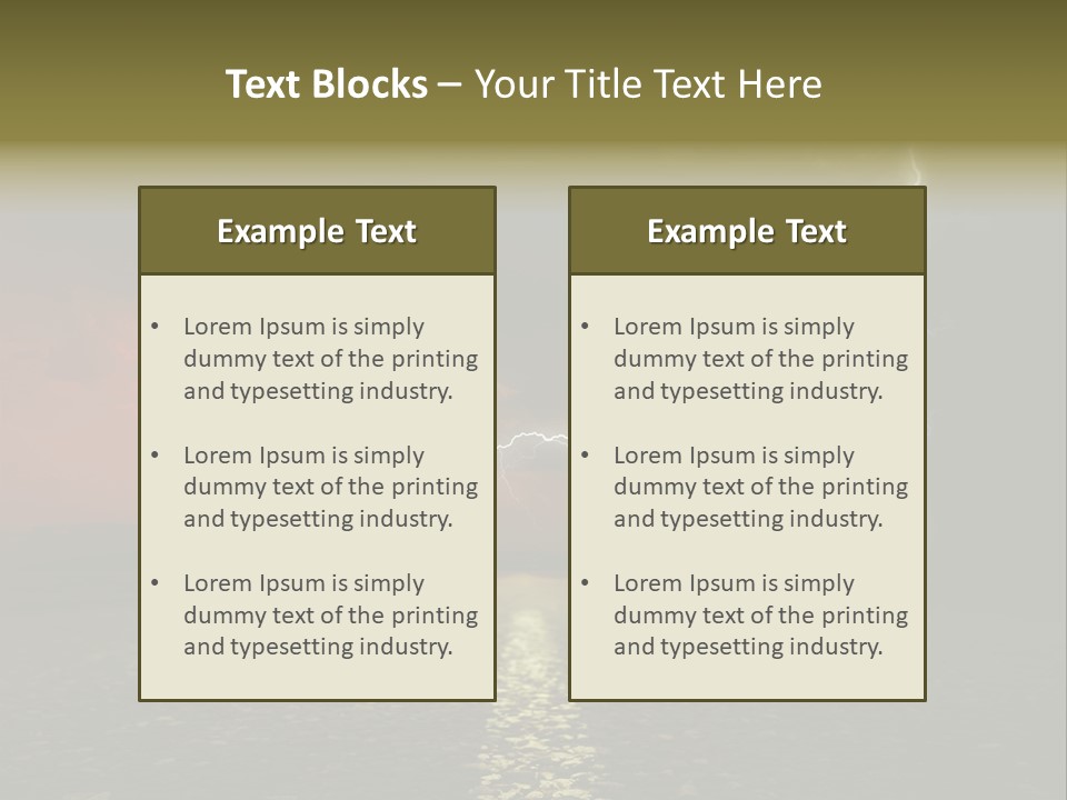 Land Cape Roadway Contra T Country PowerPoint Template