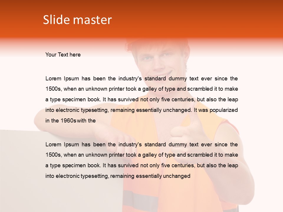 Background Workman Man PowerPoint Template