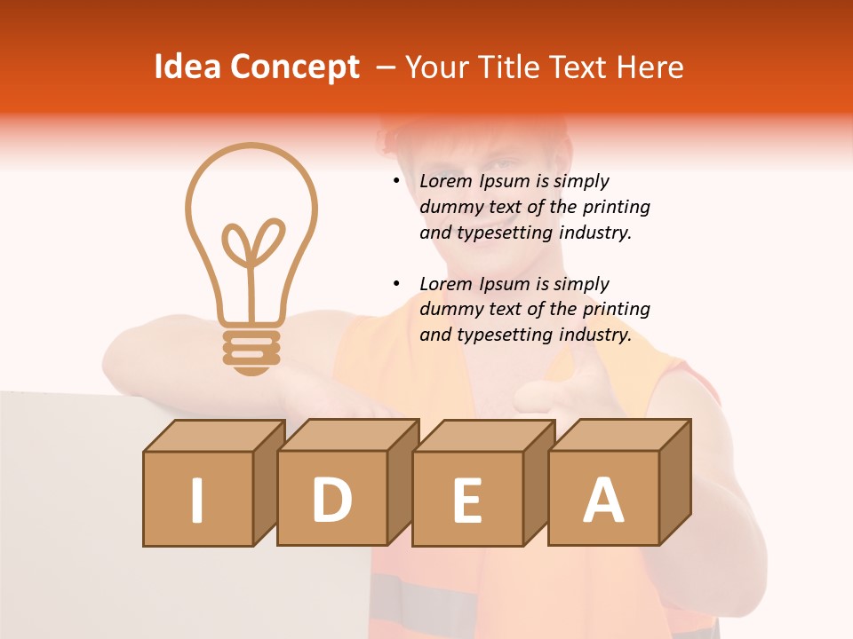 Background Workman Man PowerPoint Template