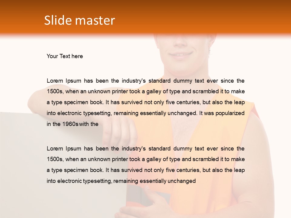 Spanner Standing Hat PowerPoint Template