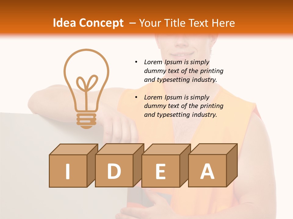 Spanner Standing Hat PowerPoint Template