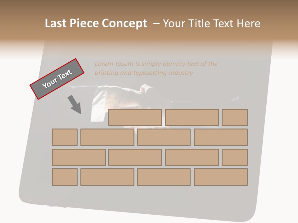 Business Handshake Netbook PowerPoint Template