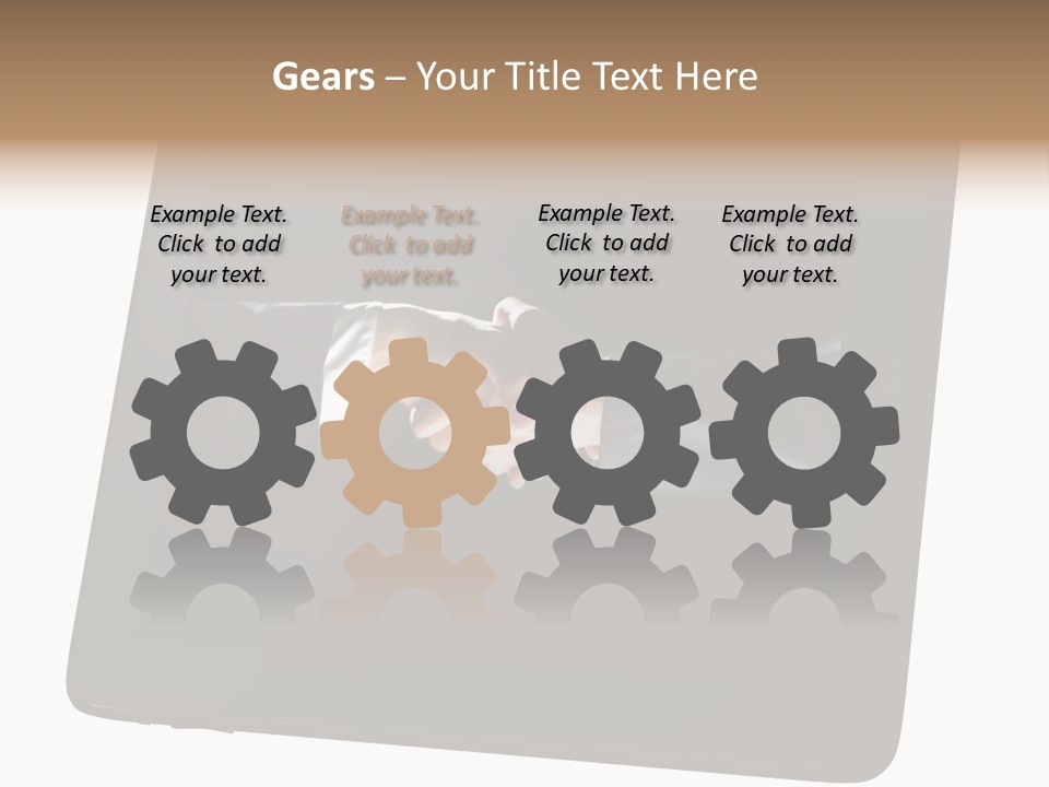 Business Handshake Netbook PowerPoint Template