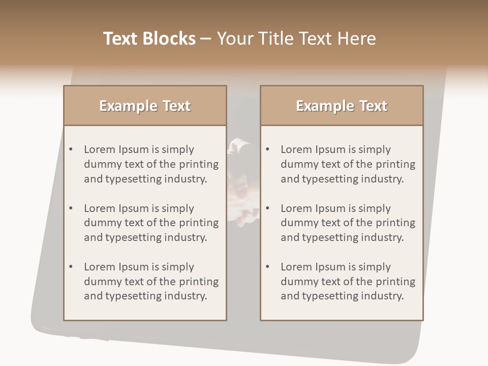 Business Handshake Netbook PowerPoint Template