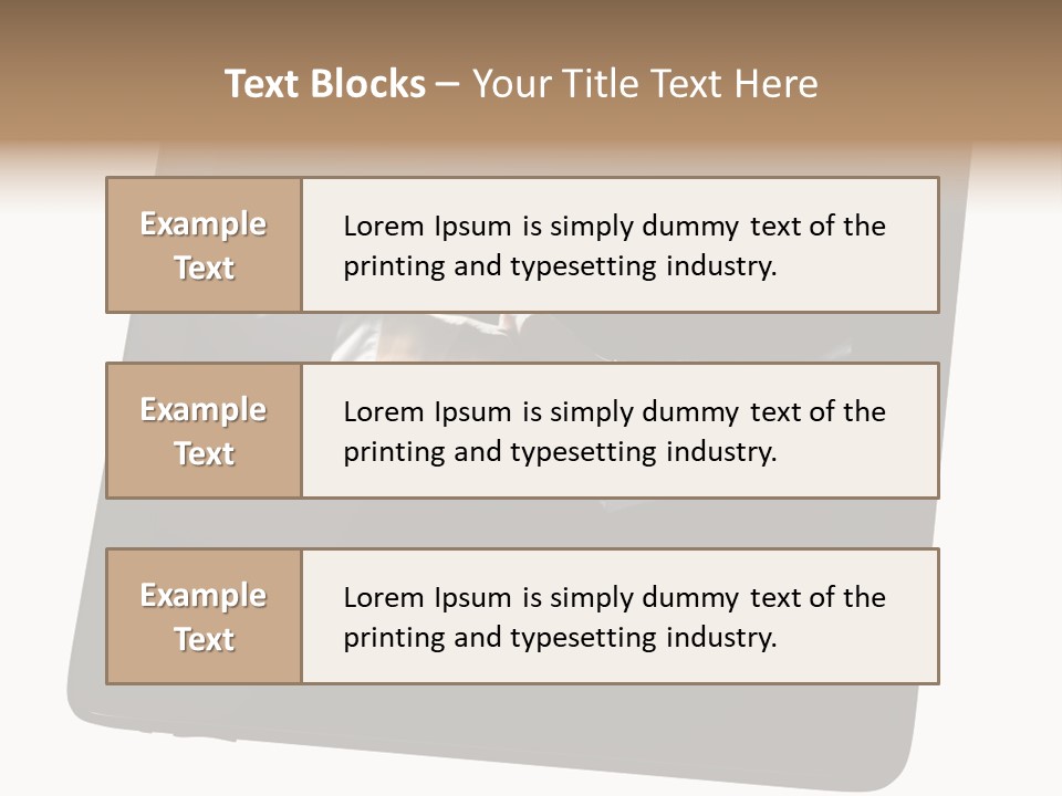 Business Handshake Netbook PowerPoint Template