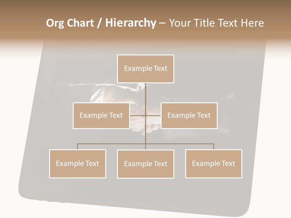 Business Handshake Netbook PowerPoint Template