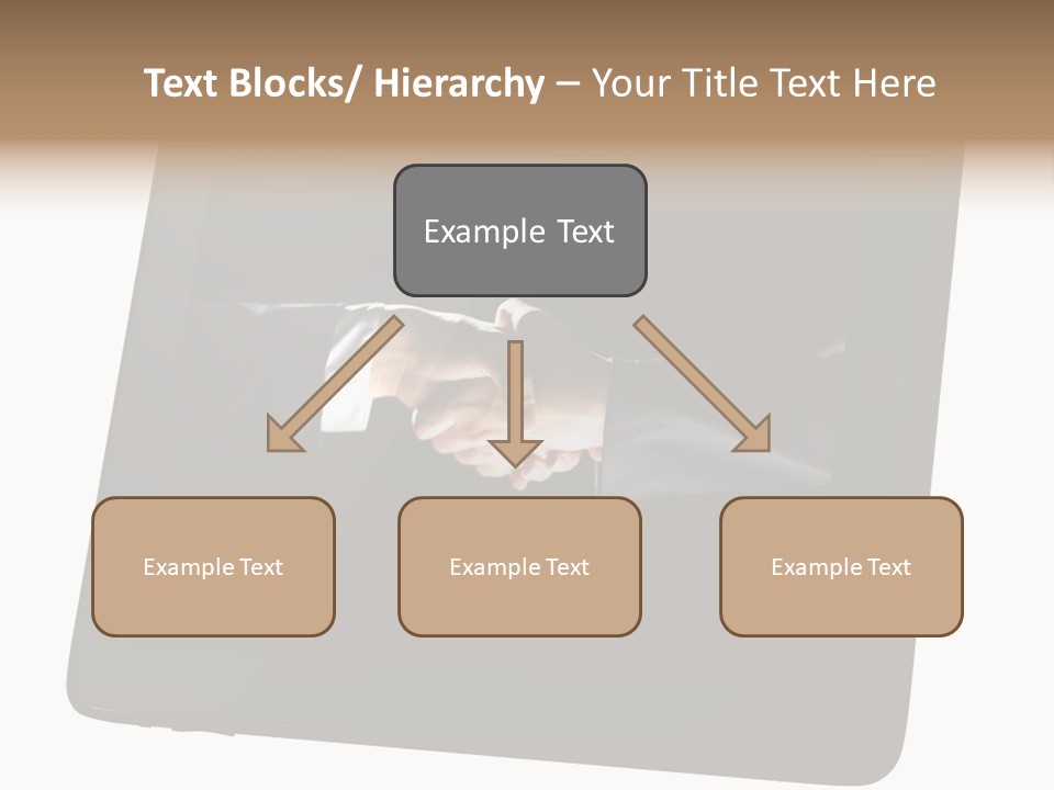 Business Handshake Netbook PowerPoint Template