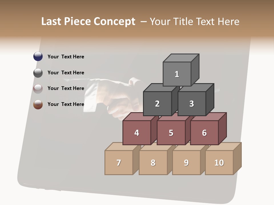 Business Handshake Netbook PowerPoint Template
