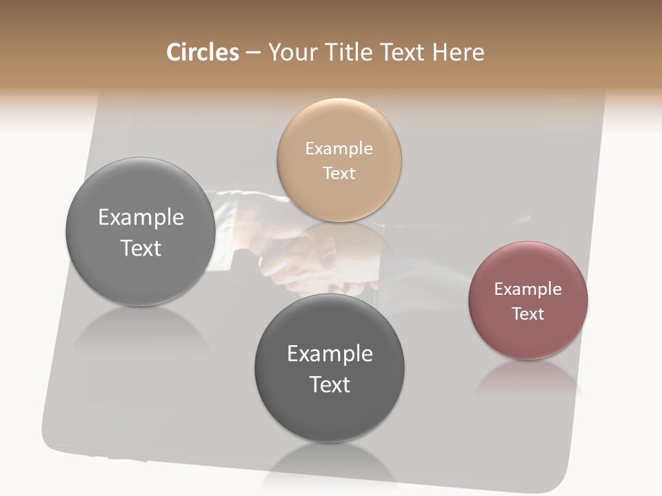Business Handshake Netbook PowerPoint Template