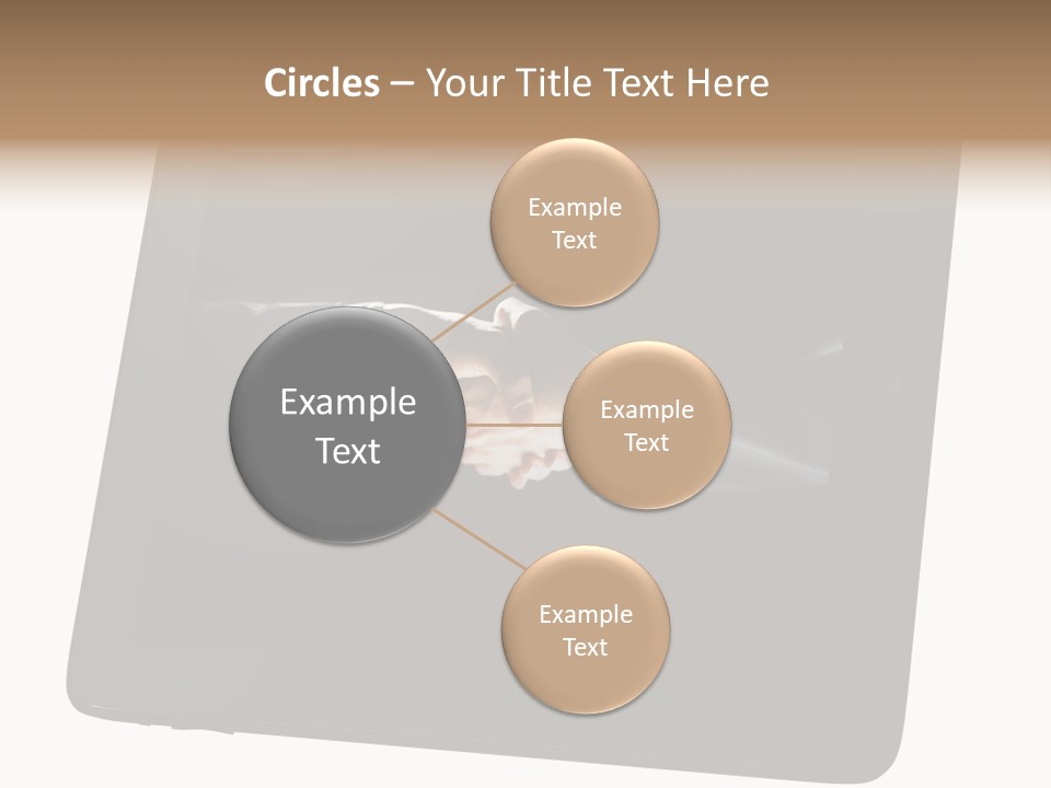 Business Handshake Netbook PowerPoint Template