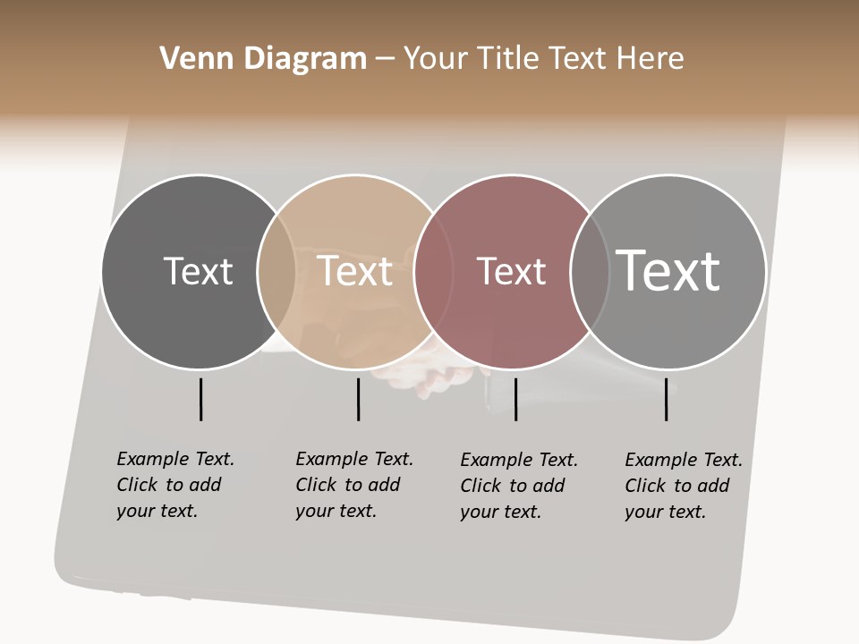 Business Handshake Netbook PowerPoint Template