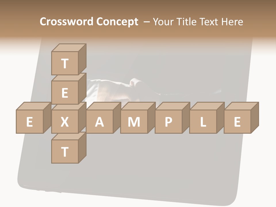Business Handshake Netbook PowerPoint Template