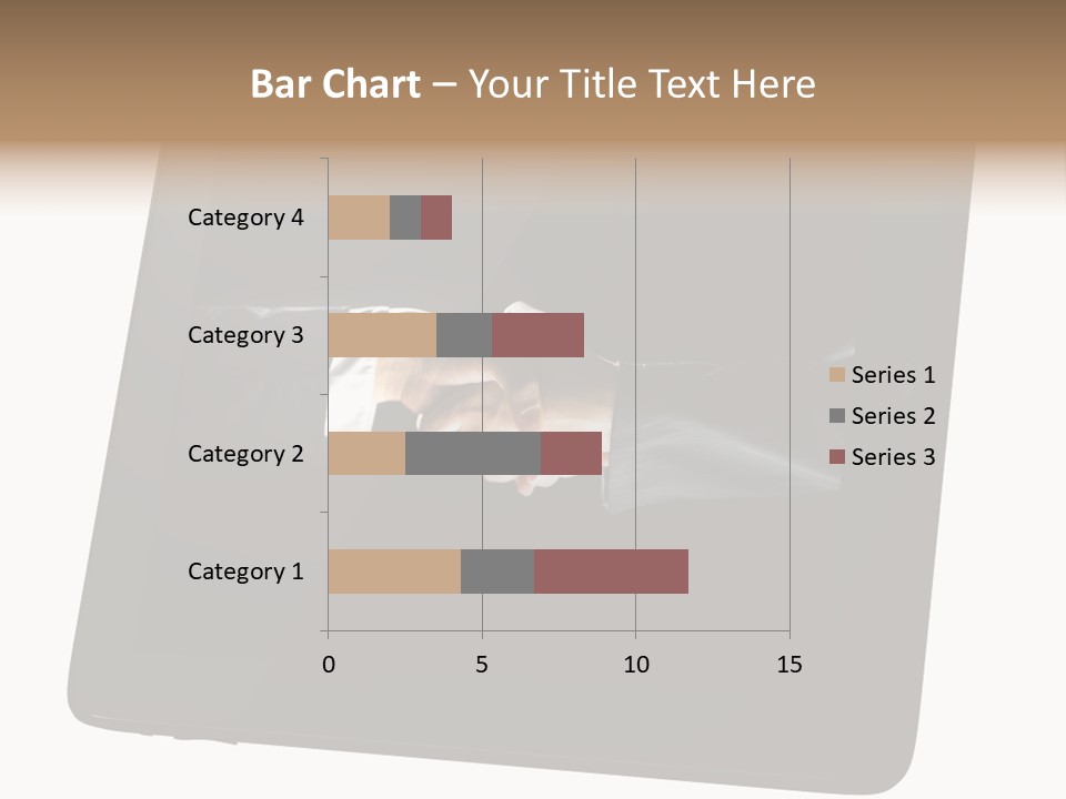Business Handshake Netbook PowerPoint Template