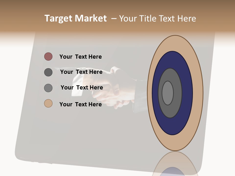 Business Handshake Netbook PowerPoint Template