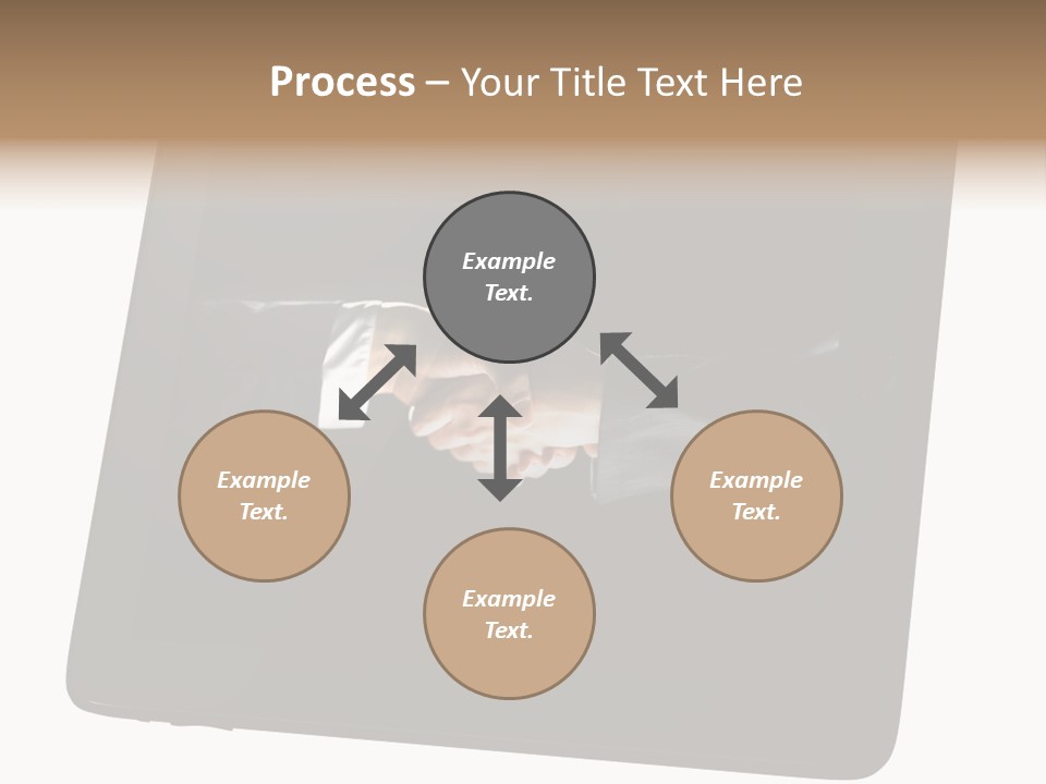 Business Handshake Netbook PowerPoint Template
