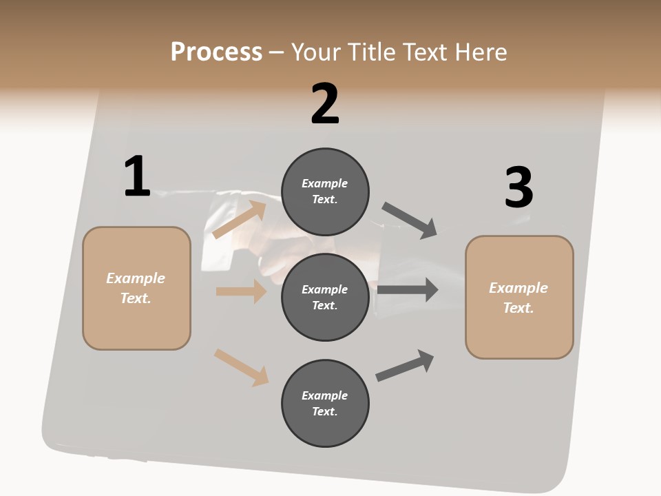 Business Handshake Netbook PowerPoint Template