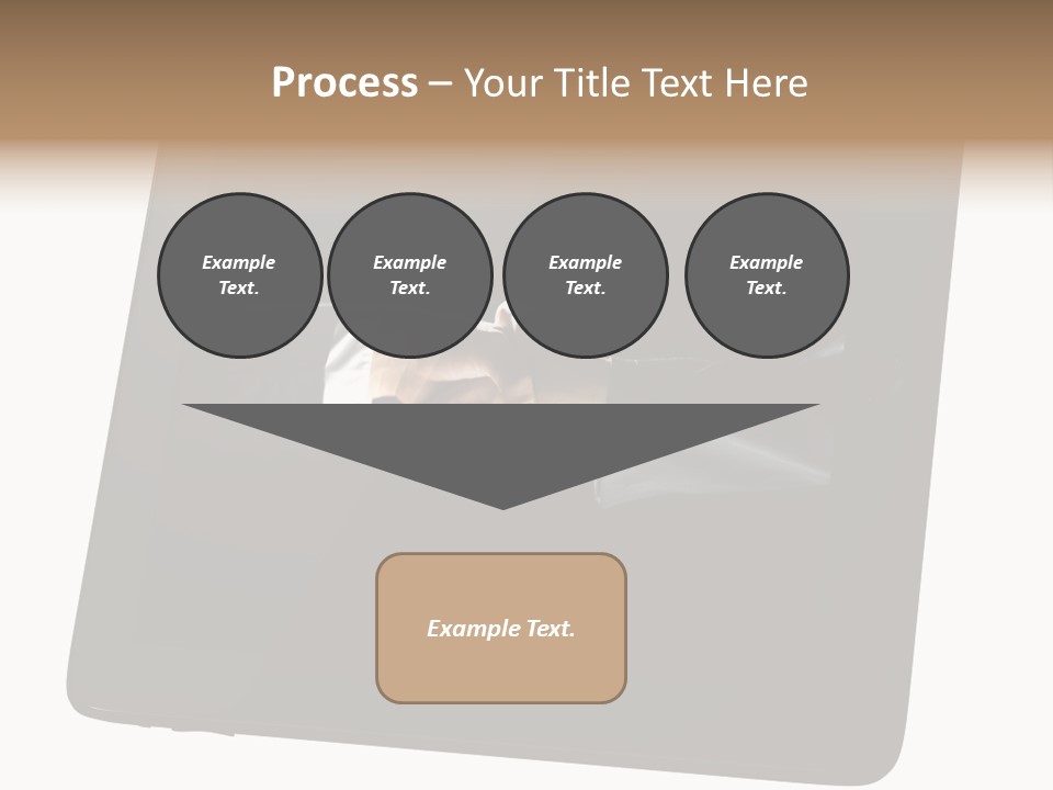 Business Handshake Netbook PowerPoint Template