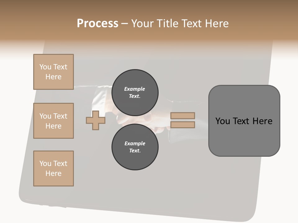 Business Handshake Netbook PowerPoint Template
