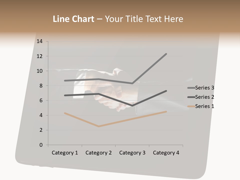 Business Handshake Netbook PowerPoint Template
