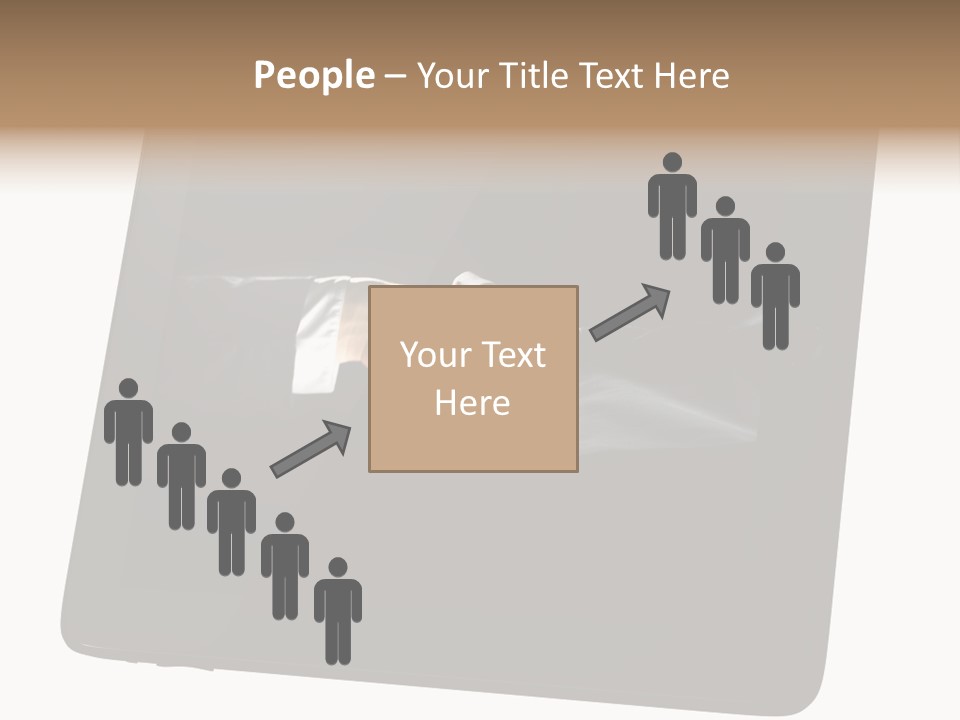 Business Handshake Netbook PowerPoint Template