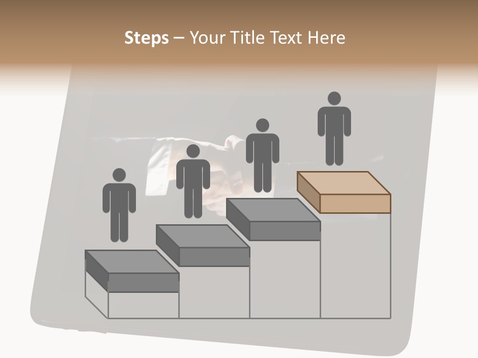 Business Handshake Netbook PowerPoint Template