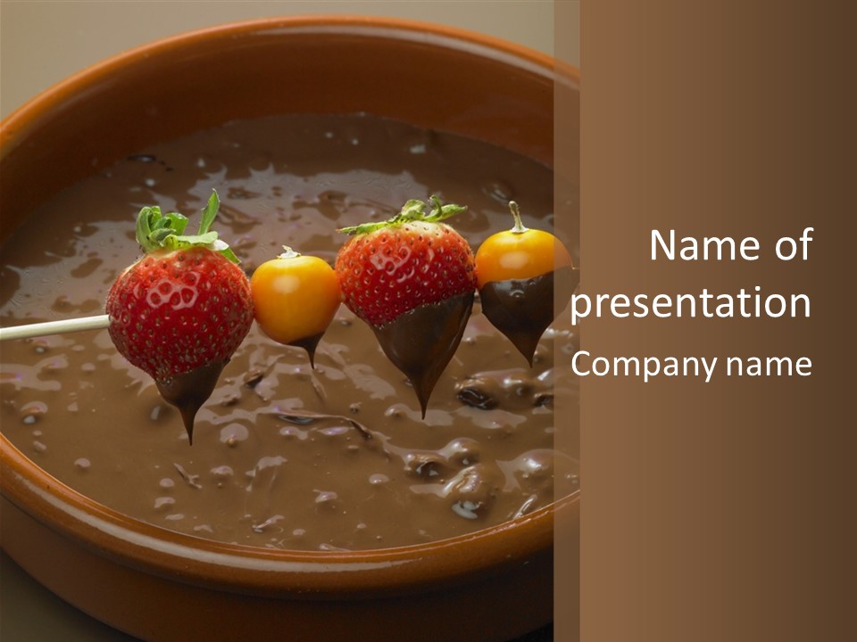 Chocolate Unhealthy Calories PowerPoint Template