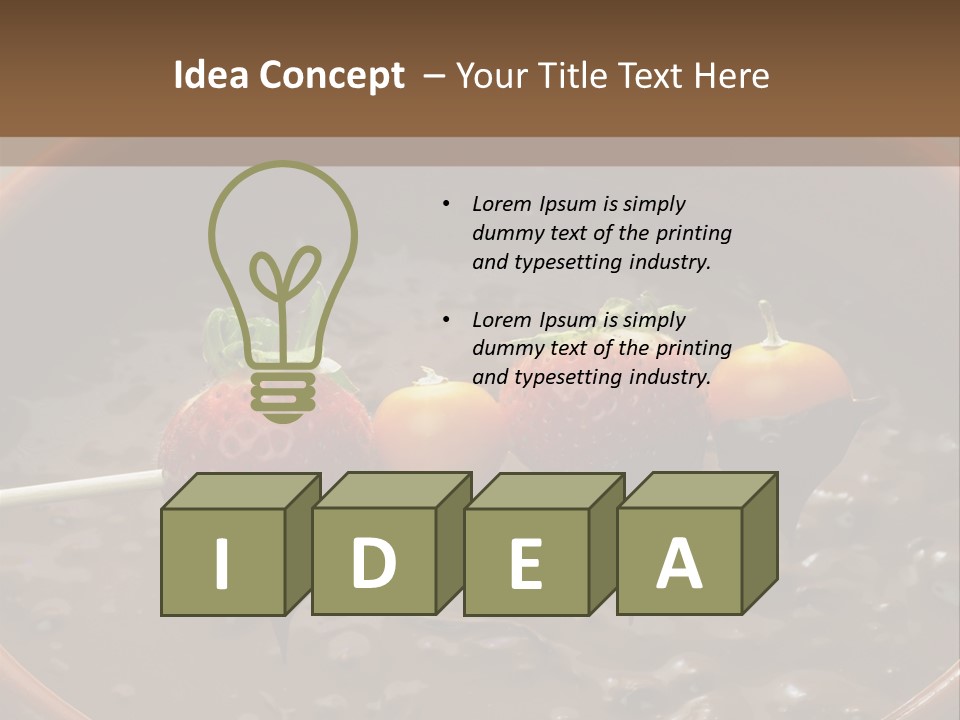 Chocolate Unhealthy Calories PowerPoint Template