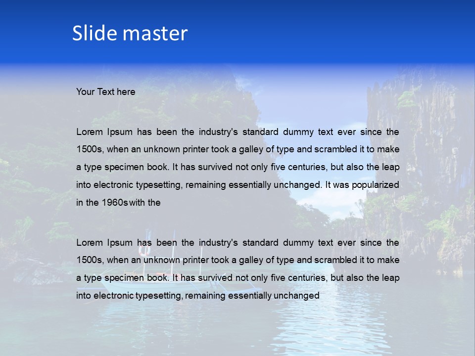 Waves Horizon Shore PowerPoint Template