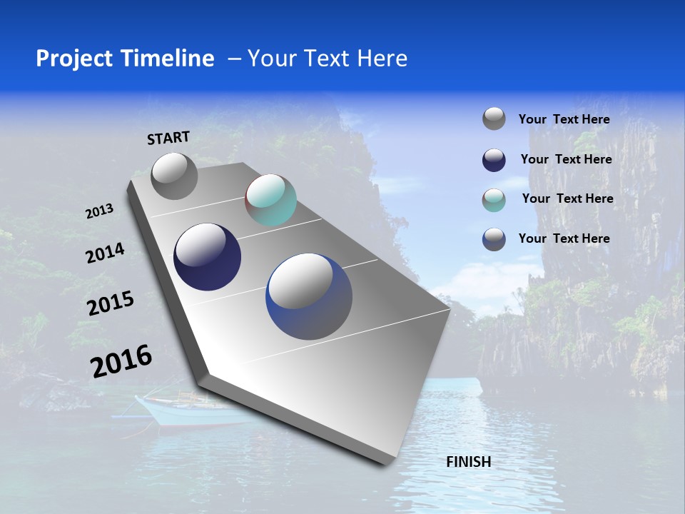 Waves Horizon Shore PowerPoint Template
