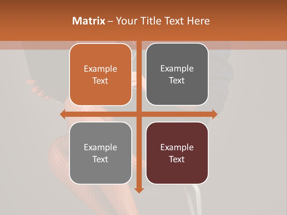 Flirting Fashion Businesswoman PowerPoint Template