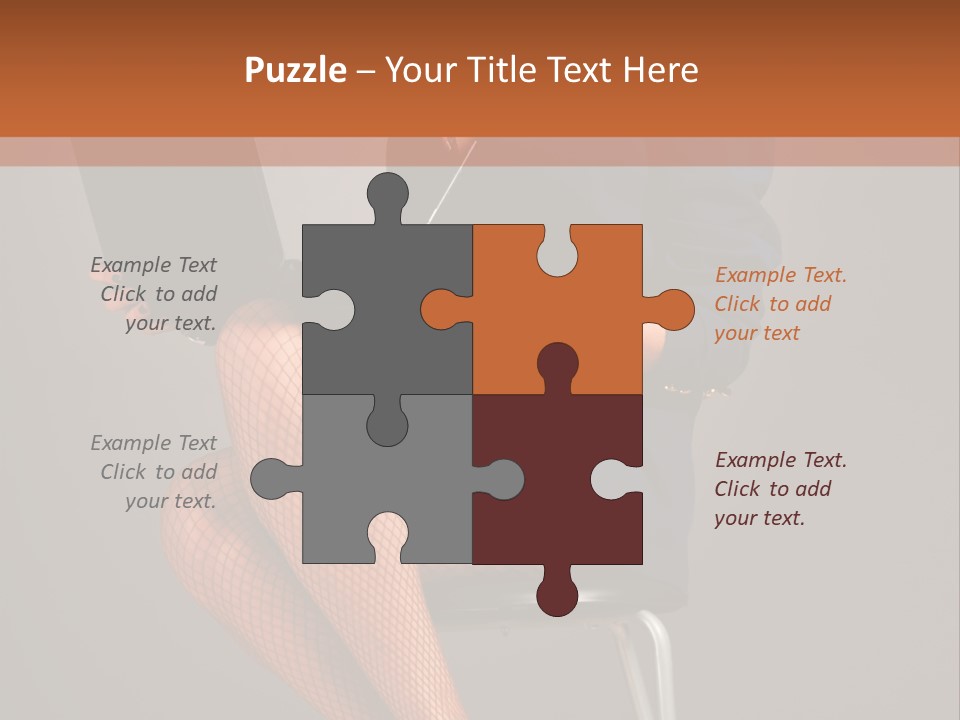 Flirting Fashion Businesswoman PowerPoint Template