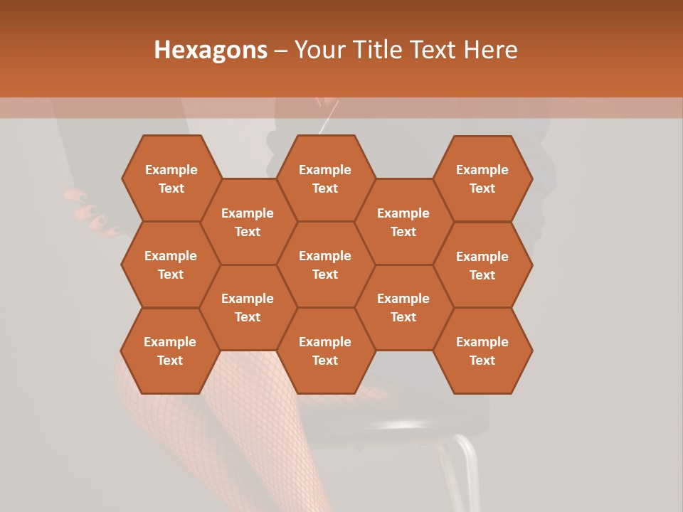 Flirting Fashion Businesswoman PowerPoint Template