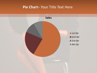 Flirting Fashion Businesswoman PowerPoint Template