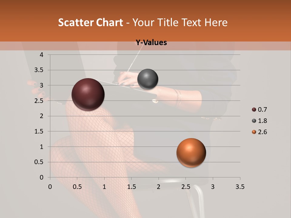 Flirting Fashion Businesswoman PowerPoint Template