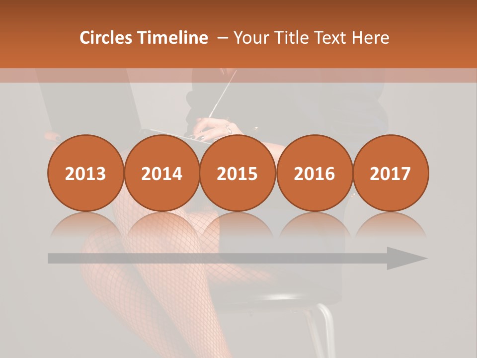 Flirting Fashion Businesswoman PowerPoint Template