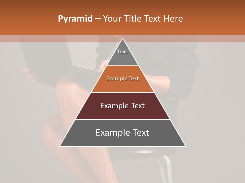 Flirting Fashion Businesswoman PowerPoint Template