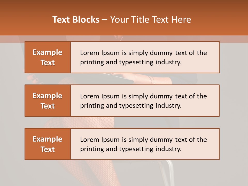 Flirting Fashion Businesswoman PowerPoint Template