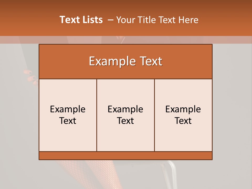 Flirting Fashion Businesswoman PowerPoint Template