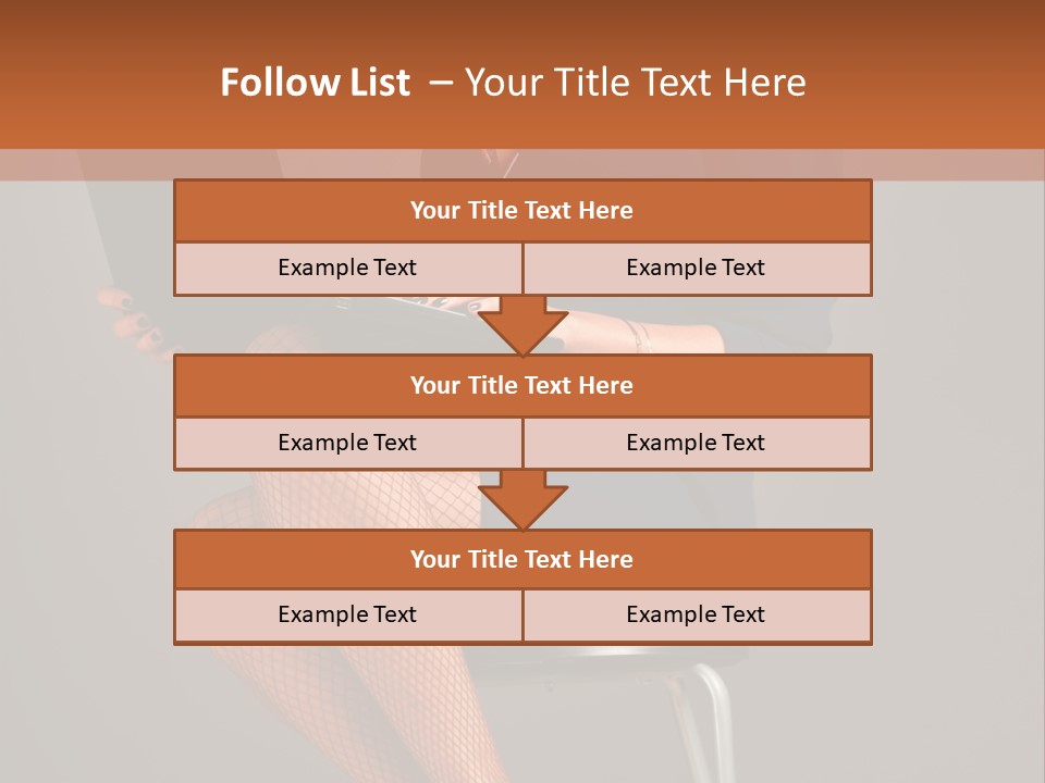 Flirting Fashion Businesswoman PowerPoint Template