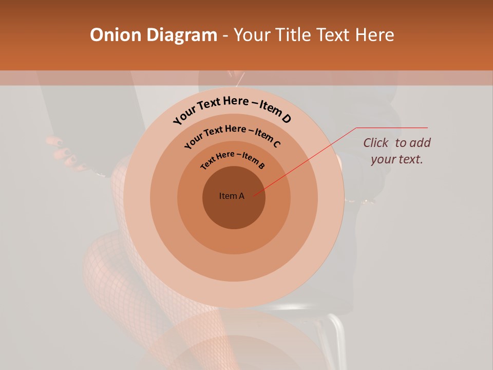 Flirting Fashion Businesswoman PowerPoint Template