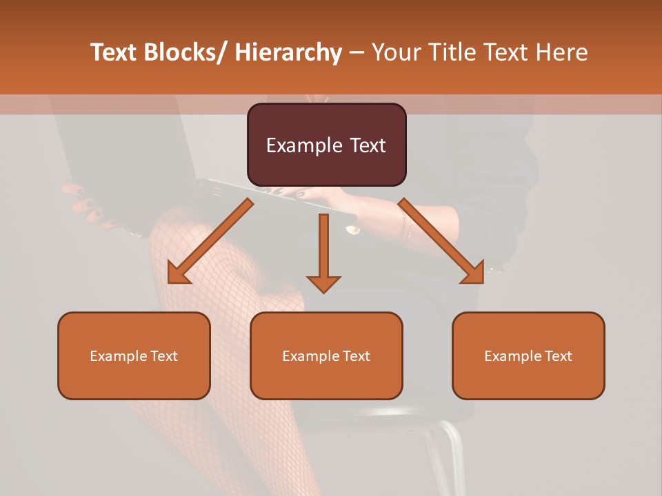 Flirting Fashion Businesswoman PowerPoint Template