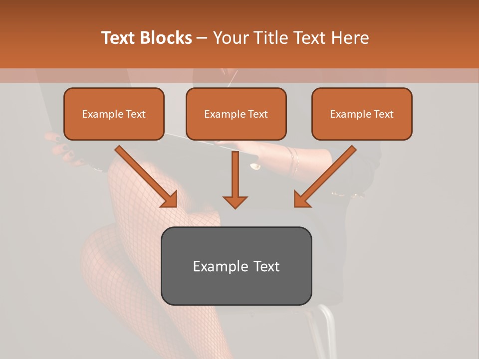 Flirting Fashion Businesswoman PowerPoint Template