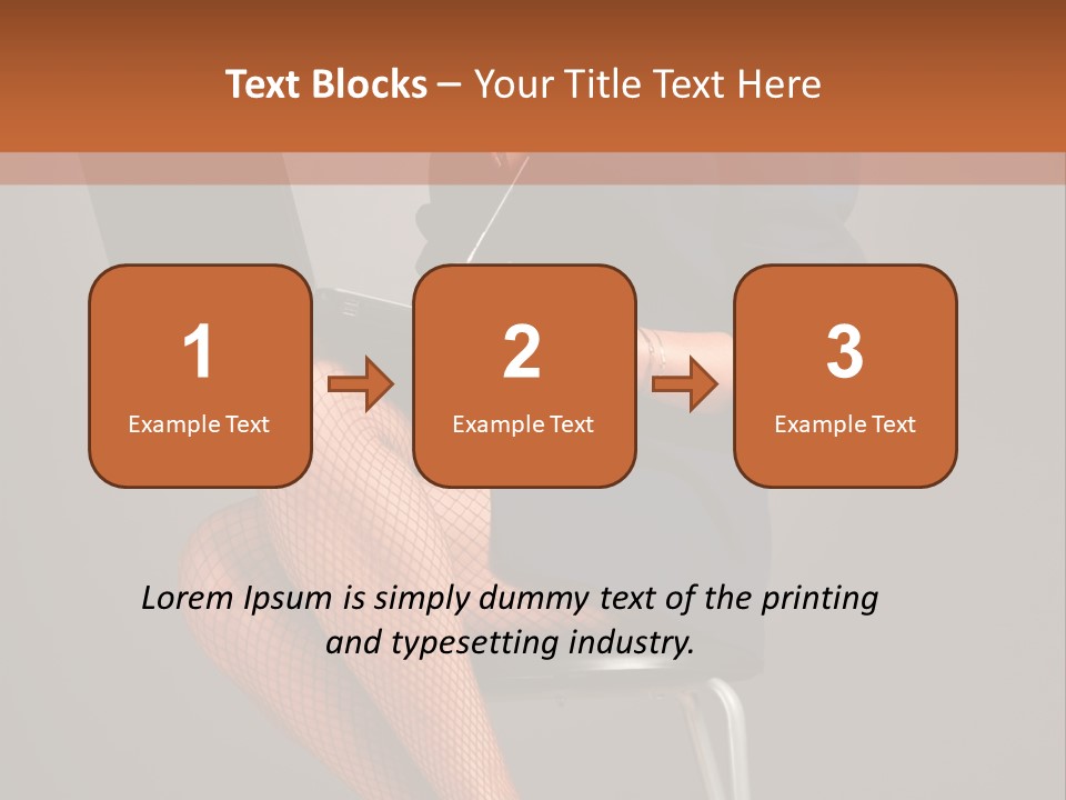 Flirting Fashion Businesswoman PowerPoint Template