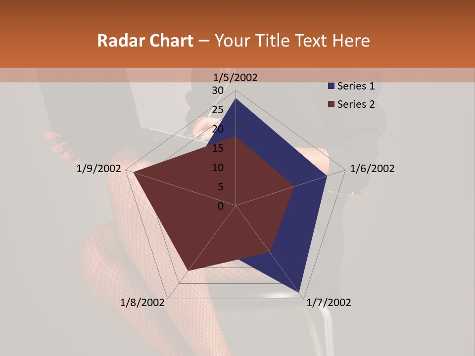 Flirting Fashion Businesswoman PowerPoint Template