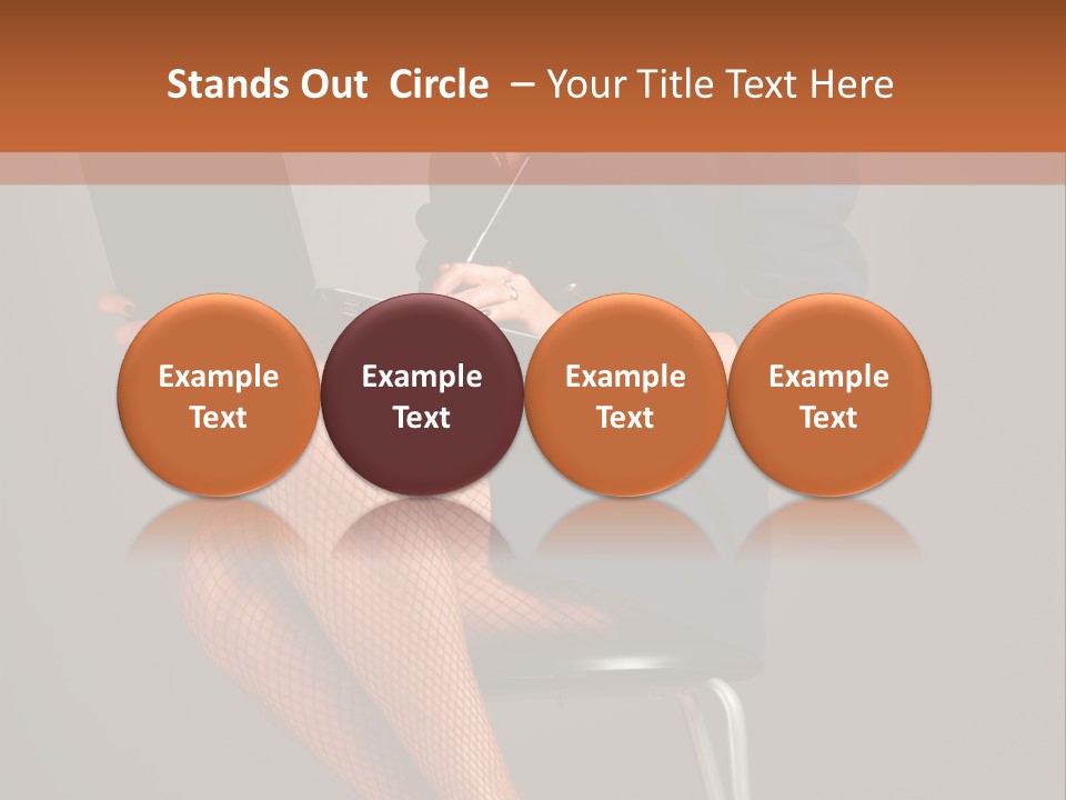 Flirting Fashion Businesswoman PowerPoint Template