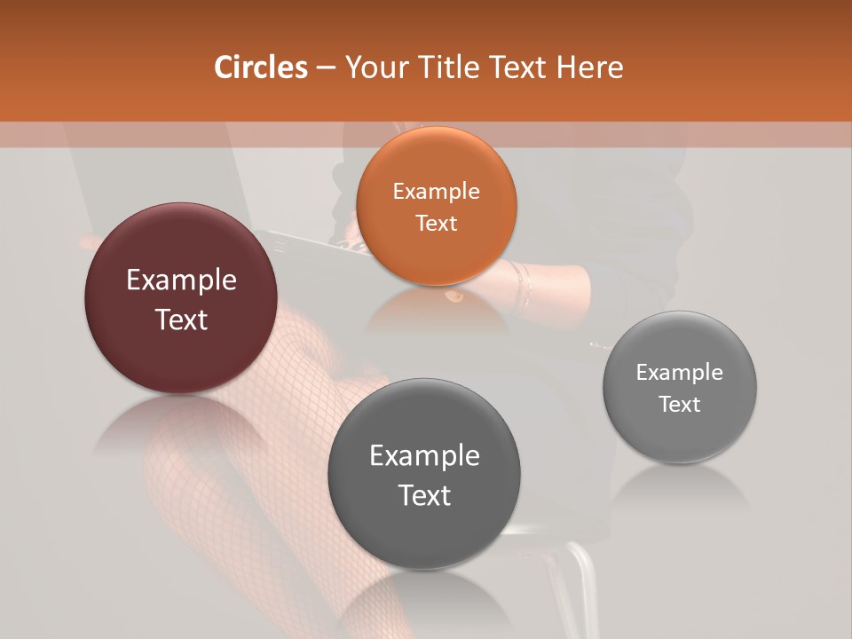 Flirting Fashion Businesswoman PowerPoint Template