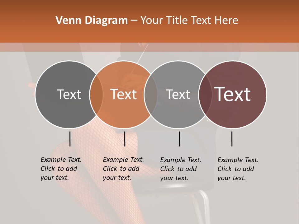 Flirting Fashion Businesswoman PowerPoint Template