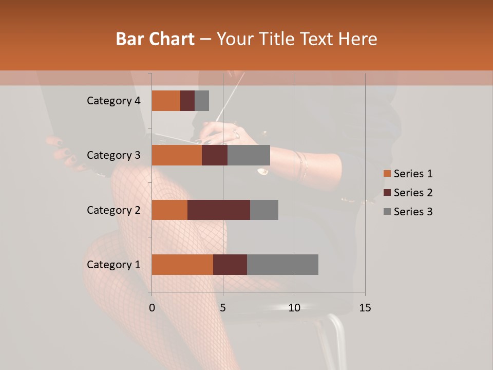 Flirting Fashion Businesswoman PowerPoint Template